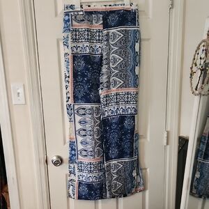 Chico's Blue and White Floral Pants